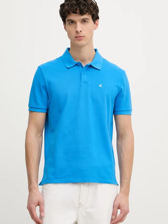 Obrázek produktu Calvin Klein Jeans polo pánské bavlněné modrá