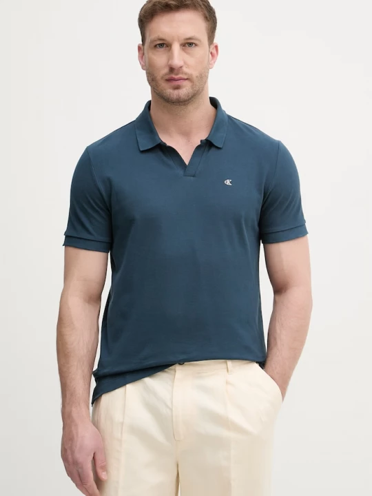 Obrázek produktu Calvin Klein Jeans polo pánské bavlněné tyrkysová