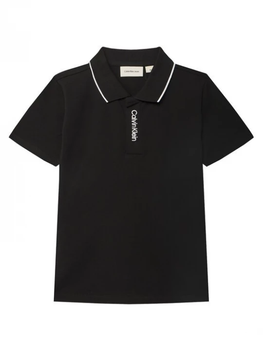 Obrázek produktu Calvin Klein Jeans Polokošile Embro Logo IB0IB02542 D Černá Regular Fit