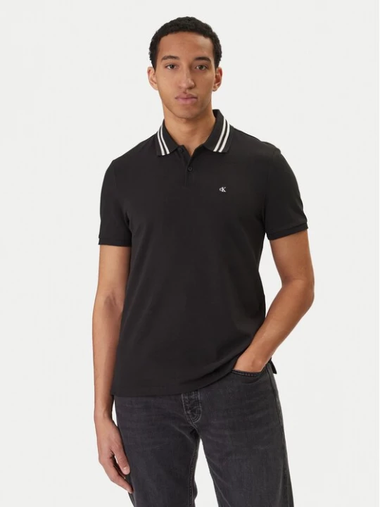 Obrázek produktu Calvin Klein Jeans Polokošile Monogram LV04RC276G Černá Slim Fit