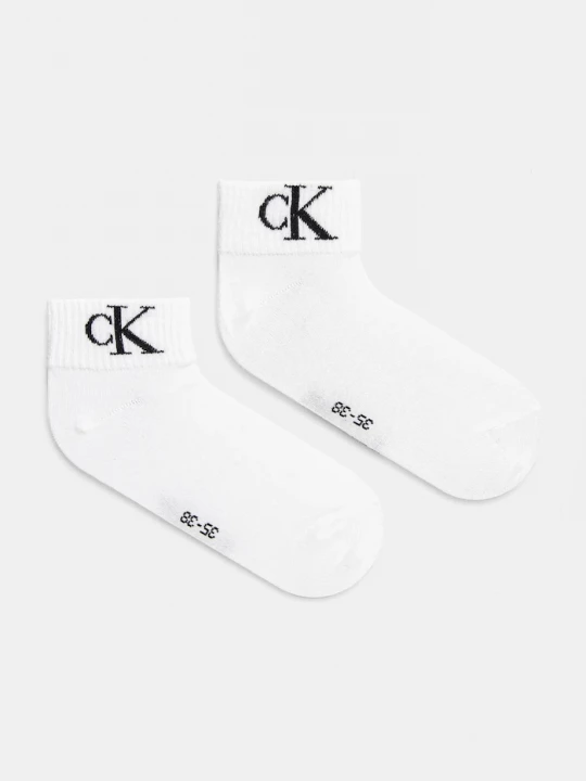 Obrázek produktu Calvin Klein Jeans ponožky dámské s bavlnou 2-pack bílá