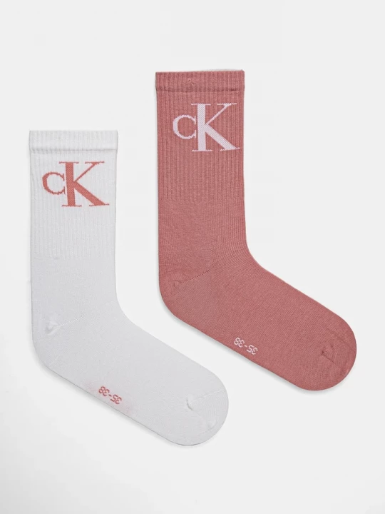Obrázek produktu Calvin Klein Jeans ponožky dámské s bavlnou 2-pack růžová