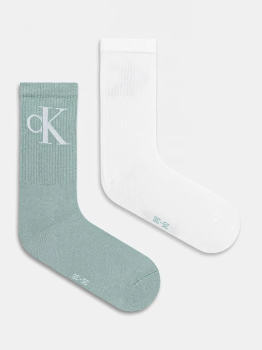 Obrázek produktu Calvin Klein Jeans ponožky dámské s bavlnou 2-pack zelená
