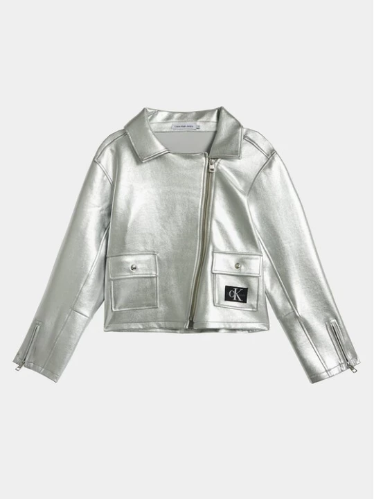 Obrázek produktu Calvin Klein Jeans Ramones bunda Perfecto IG0IG02307 Stříbrná Regular Fit