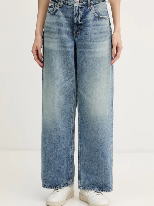 Obrázek produktu Calvin Klein Jeans rovné džíny dámské modrá