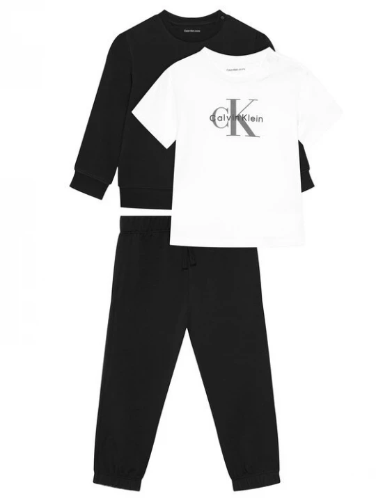 Obrázek produktu Calvin Klein Jeans Sada mikina, halenka a kalhoty Monogram IN0IN00336 Černá Regular Fit