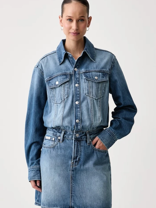 Obrázek produktu Calvin Klein Jeans šaty bavlněné modrá
