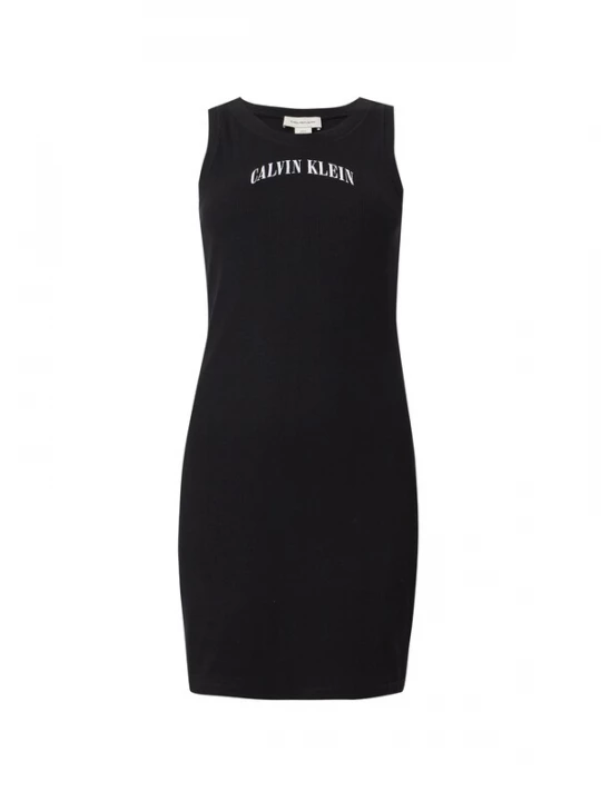 Obrázek produktu Calvin Klein Jeans Šaty 'Embroidered Logo Tank' černá / bílá