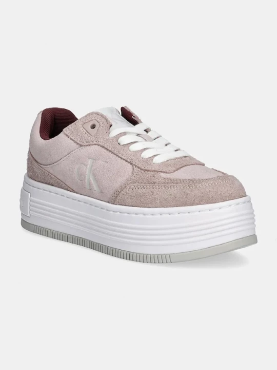 Obrázek produktu Calvin Klein Jeans Semišové sneakers boty BOLD PLATF LACEUP LOW MG SUEDE růžová