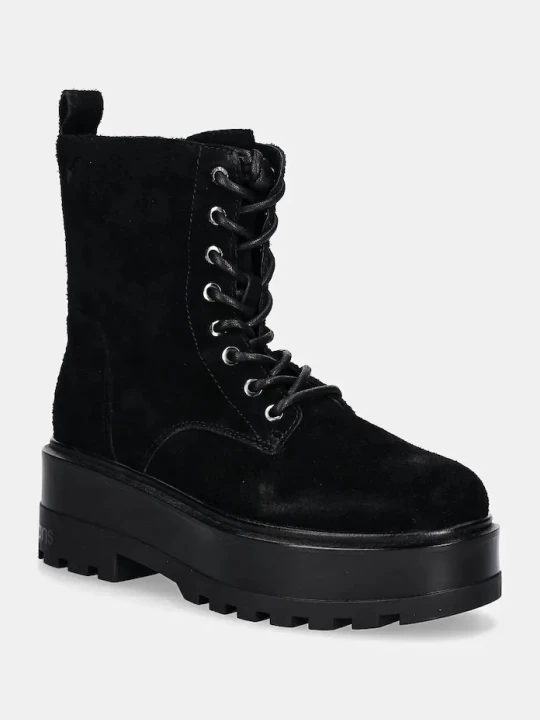 Obrázek produktu Calvin Klein Jeans Semišové workery Calvin Klein Jeans FLATFORM ZIP LACEUP MG S černá