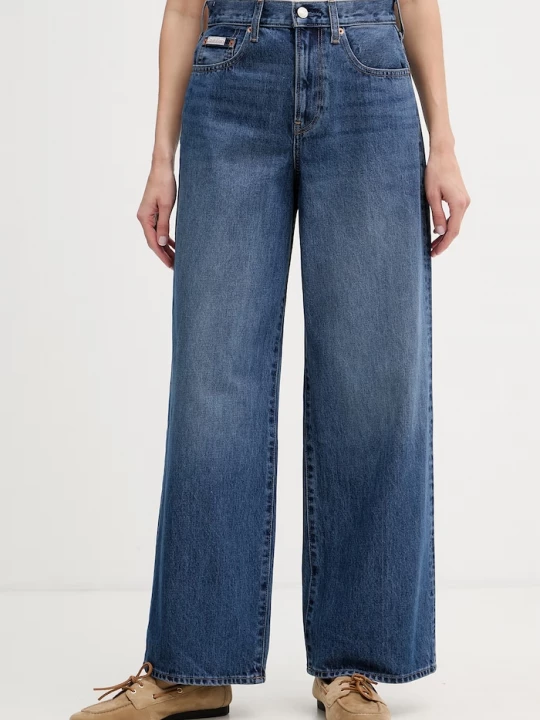 Obrázek produktu Calvin Klein Jeans široké džíny dámské námořnická modř