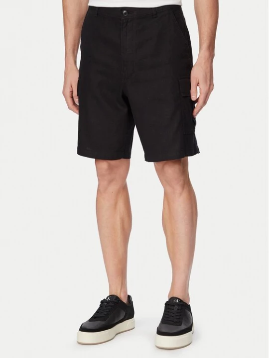 Obrázek produktu Calvin Klein Jeans Šortky z materiálu LV04RF610G Černá Regular Fit