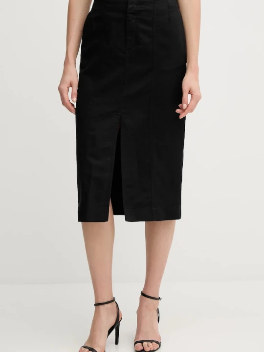 Obrázek produktu Calvin Klein Jeans Sukně s příměsí lnu Calvin Klein Jeans černá