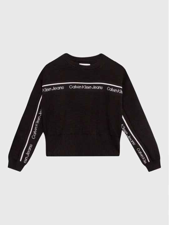 Obrázek produktu Calvin Klein Jeans Svetr Logo Tape IG0IG01847 Černá Regular Fit