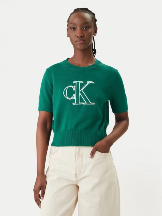 Obrázek produktu Calvin Klein Jeans Svetr LV047F356G Zelená Regular Fit