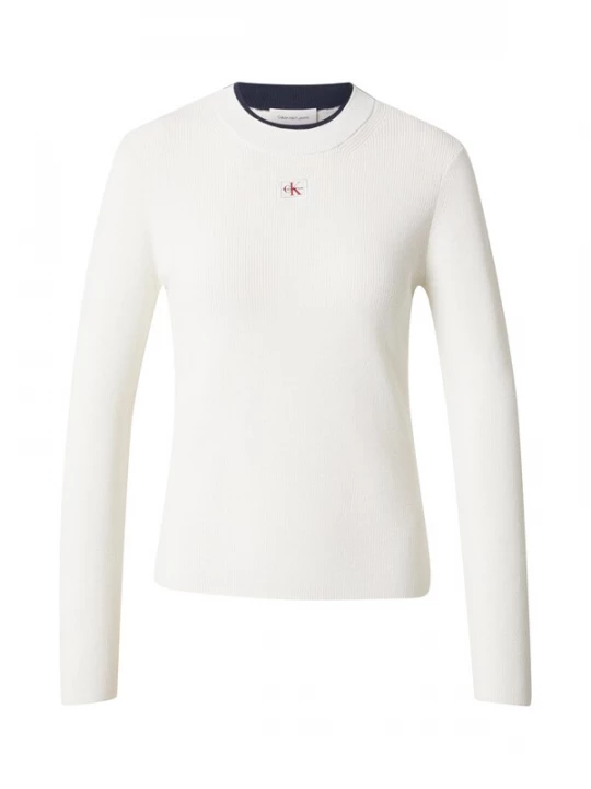 Obrázek produktu Calvin Klein Jeans Svetr 'Textured Long Sleeve' bílá