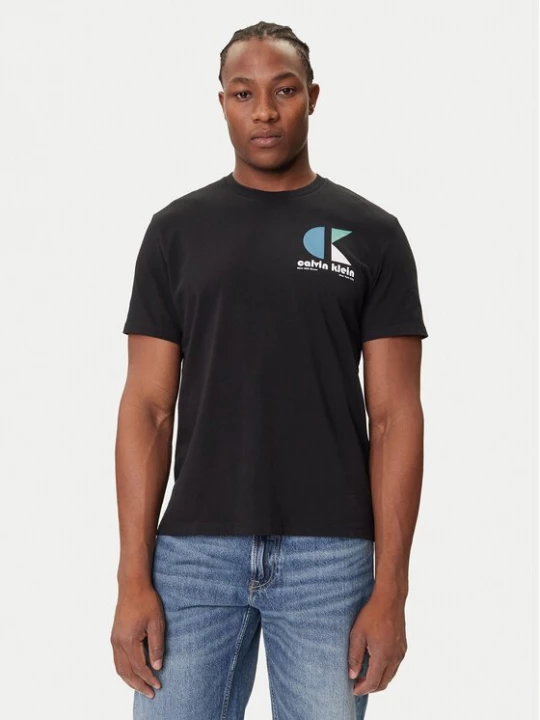 Obrázek produktu Calvin Klein Jeans T-Shirt Bauhaus Logo LV04RC827G Černá Regular Fit