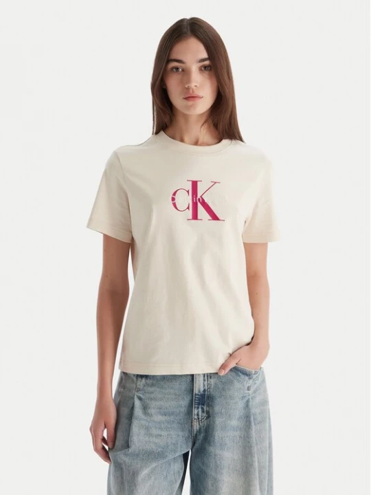 Obrázek produktu Calvin Klein Jeans T-Shirt Hero LV047B865G Béžová Regular Fit