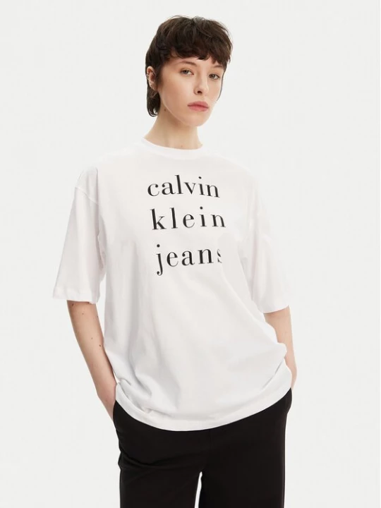 Obrázek produktu Calvin Klein Jeans T-Shirt LV047B827G Bílá Relaxed Fit