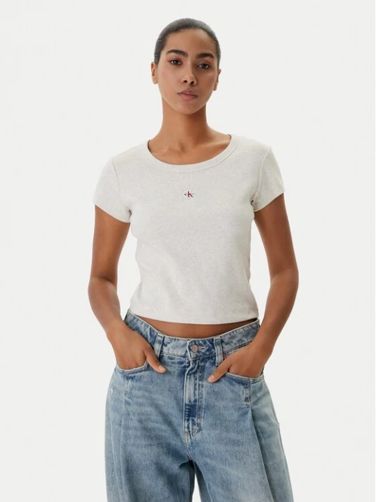Obrázek produktu Calvin Klein Jeans T-Shirt LV047C200G Béžová Slim Fit