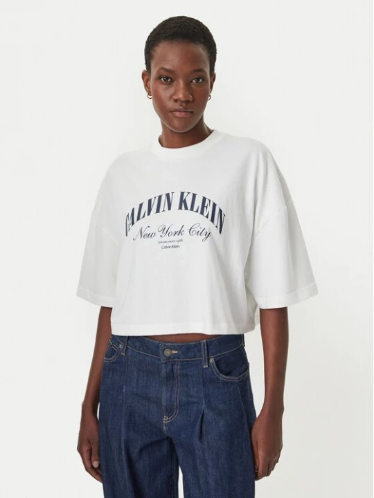 Obrázek produktu Calvin Klein Jeans T-Shirt LV047F813G Bílá Boxy Fit