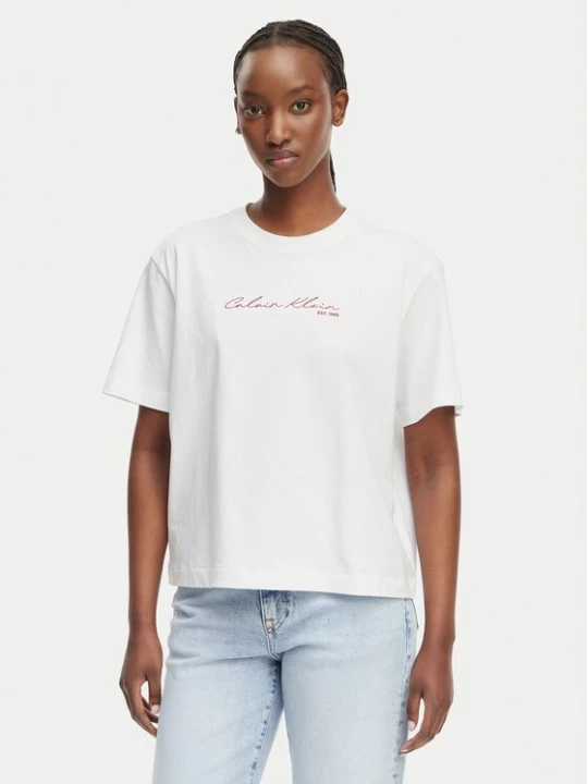 Obrázek produktu Calvin Klein Jeans T-Shirt LV047F820G Bílá Regular Fit