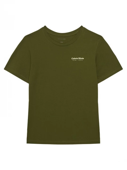 Obrázek produktu Calvin Klein Jeans T-Shirt Minimal Logo IB0IB02608 Zelená Regular Fit