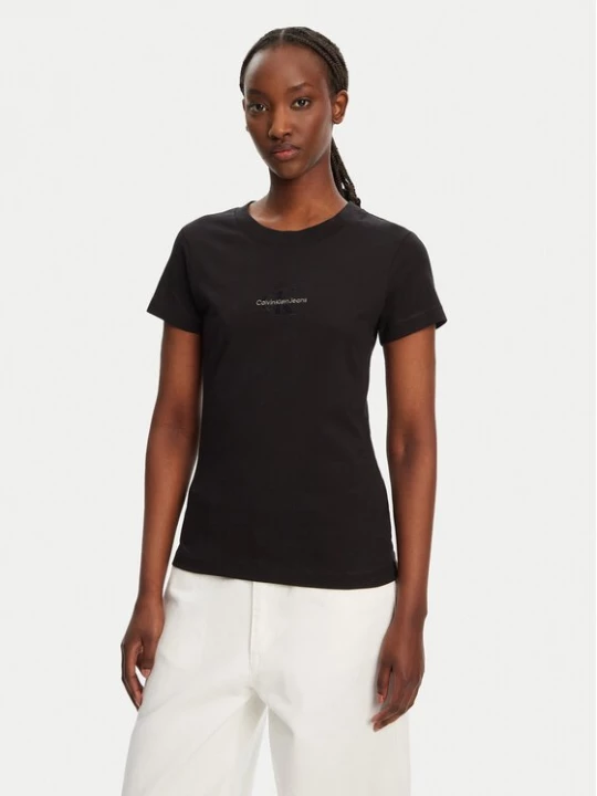 Obrázek produktu Calvin Klein Jeans T-Shirt Monologo J20J223563 Černá Slim Fit