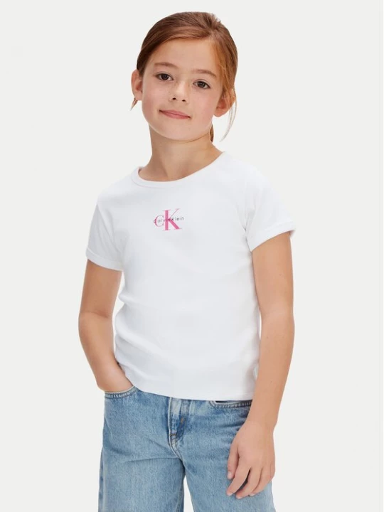 Obrázek produktu Calvin Klein Jeans T-Shirt Monologo LVCKSJB11G Bílá Regular Fit