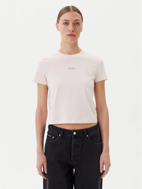 Obrázek produktu Calvin Klein Jeans T-Shirt Placed Institutional J20J225524 Růžová Slim Fit