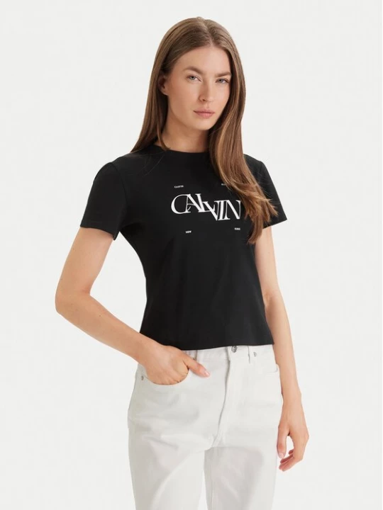 Obrázek produktu Calvin Klein Jeans T-Shirt Seasonal LV047F808G Černá Slim Fit