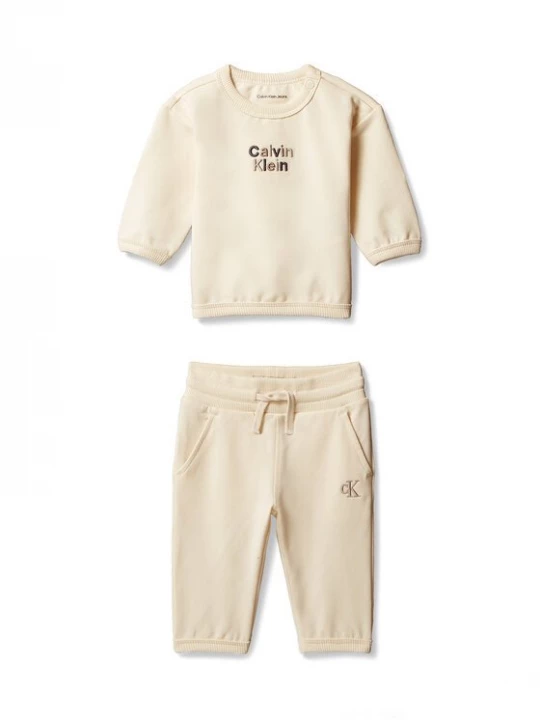 Obrázek produktu Calvin Klein Jeans Tepláková souprava LV1CKTJI14 Krémová Regular Fit