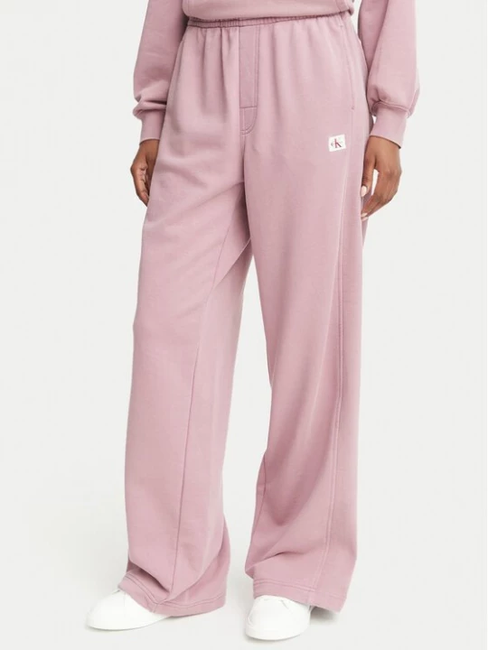 Obrázek produktu Calvin Klein Jeans Teplákové kalhoty LV047H224G Tmavě růžová Wide Leg