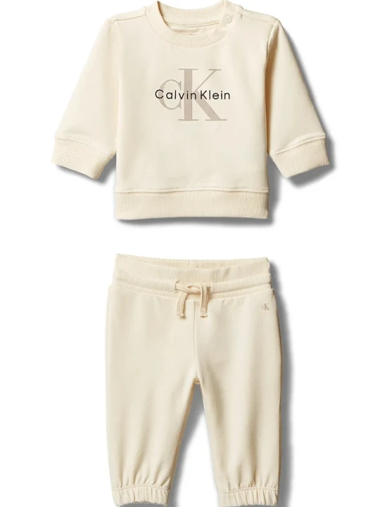 Obrázek produktu Calvin Klein Jeans teplákový set dětský s bavlnou béžová