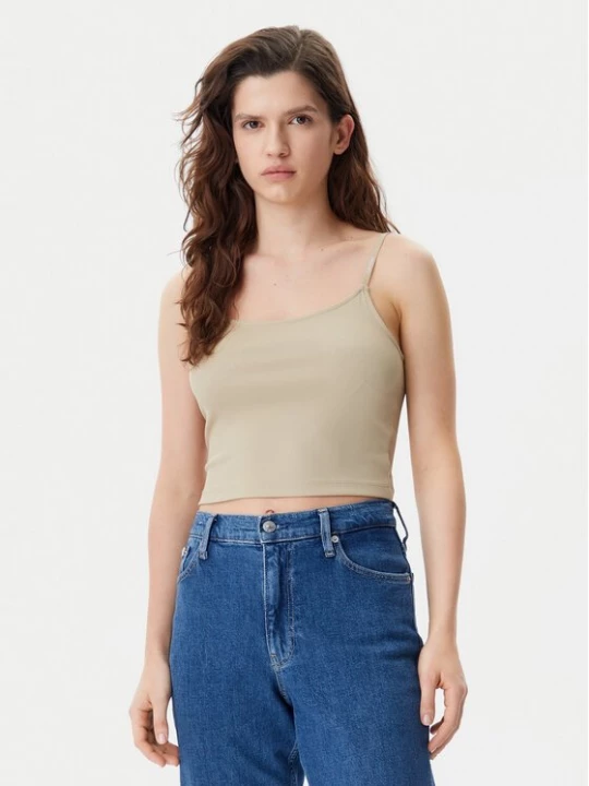 Obrázek produktu Calvin Klein Jeans Top Logo J20J225312 Béžová Slim Fit