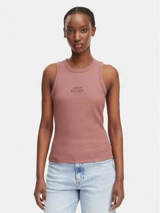 Obrázek produktu Calvin Klein Jeans Top LV047F239G Světle hnědá Slim Fit
