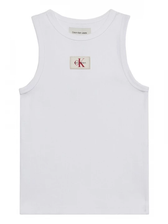 Obrázek produktu Calvin Klein Jeans Top 'Monologo Patch Tank' merlot / bílá / offwhite