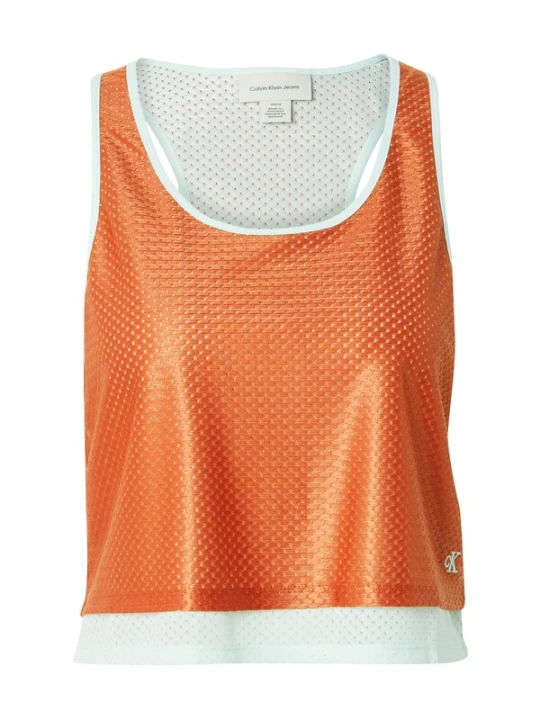 Obrázek produktu Calvin Klein Jeans Top 'PRIDE' oranžová / bílá