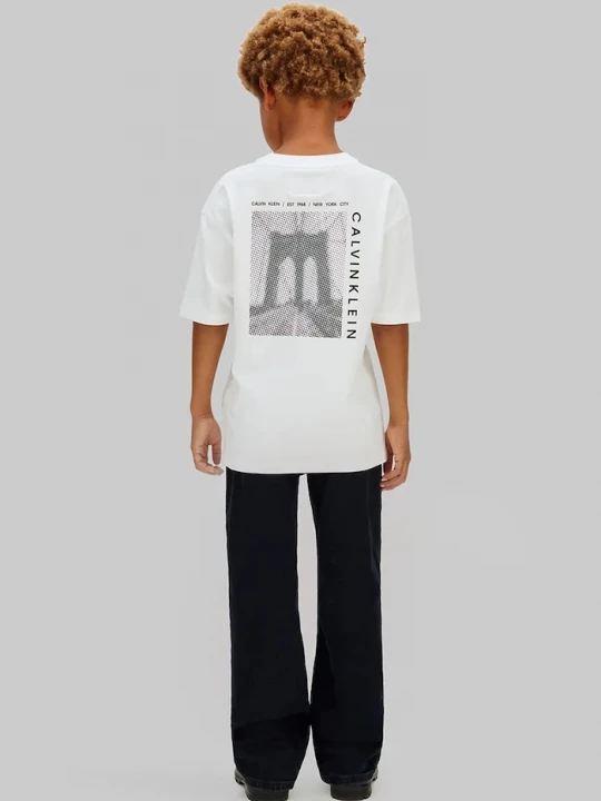 Obrázek produktu Calvin Klein Jeans tričko dětské bavlněné bílá