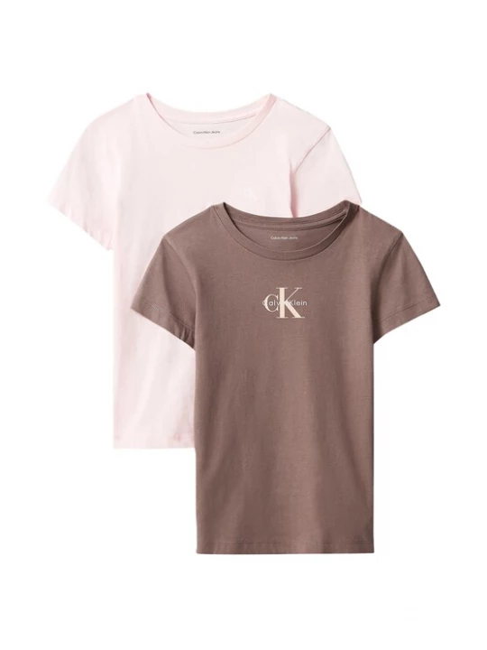 Obrázek produktu Calvin Klein Jeans Tričko hnědá / pastelově růžová
