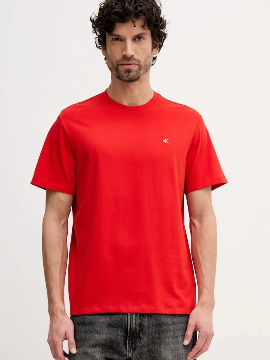 Obrázek produktu Calvin Klein Jeans tričko pánské bavlněné červená