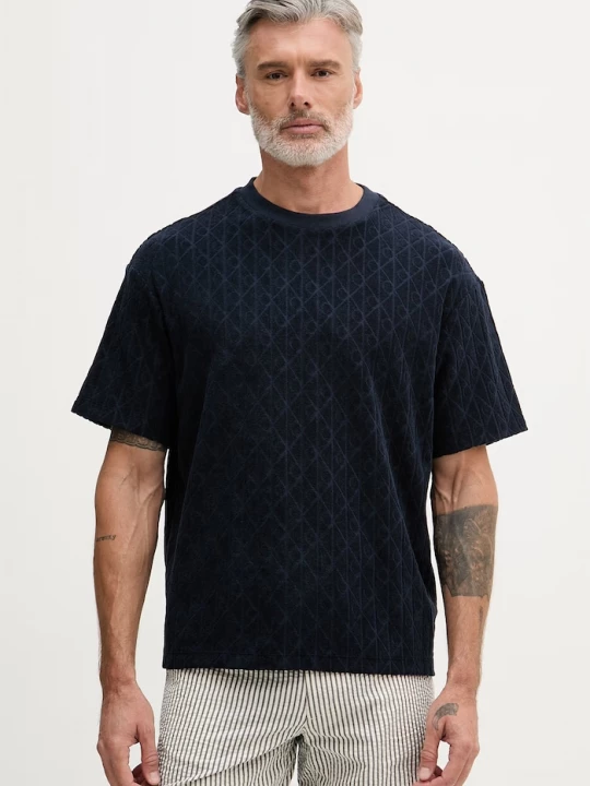 Obrázek produktu Calvin Klein Jeans tričko pánské bavlněné námořnická modř