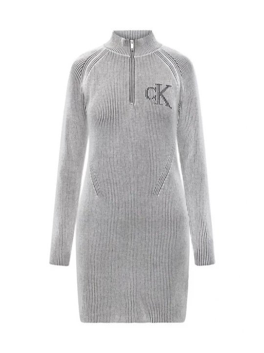 Obrázek produktu Calvin Klein Jeans Úpletové šaty černá / bílá
