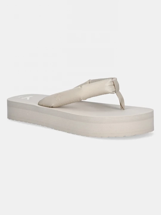 Obrázek produktu Calvin Klein Jeans Žabky Calvin Klein Jeans BEACH SANDAL FLATFORM TTXR SATIN béžová
