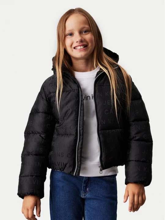 Obrázek produktu Calvin Klein Jeans Zimní bunda Logo Aop IG0IG02730 Černá Regular Fit