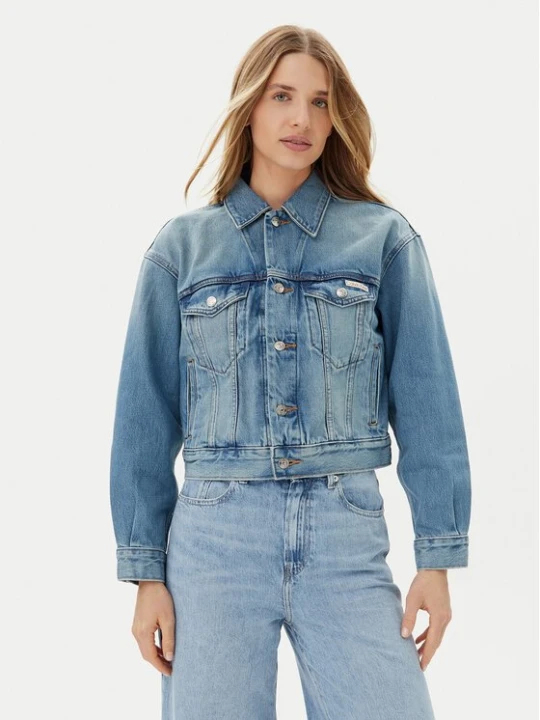 Obrázek produktu Calvin Klein Jeansová bunda LV047B075G Modrá Regular Fit