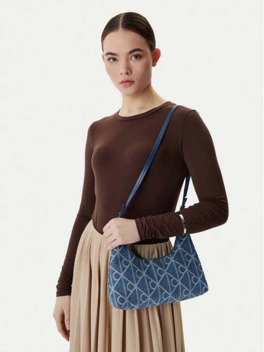 Obrázek produktu Calvin Klein Kabelka Emblem Aop Denim Shoulder Bag LV04F3431G Modrá