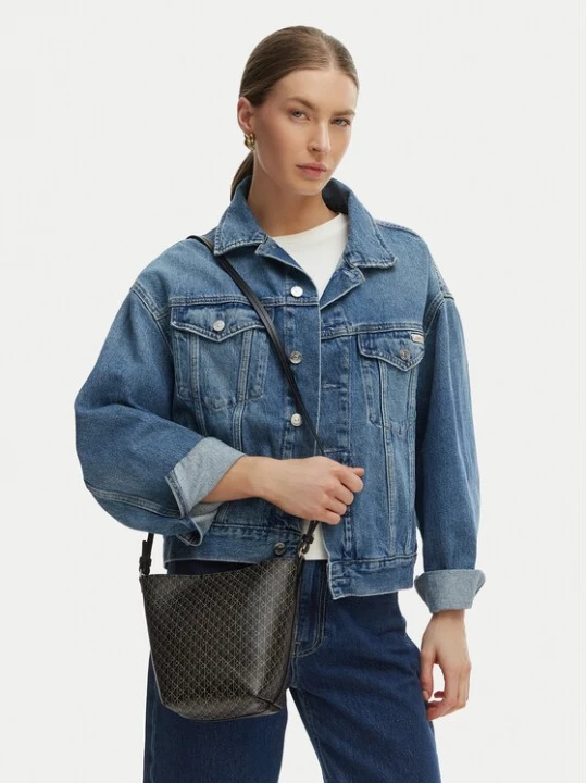 Obrázek produktu Calvin Klein Kabelka Emblem Aop Sm Bucket Crossbody LV04F3506G Černá