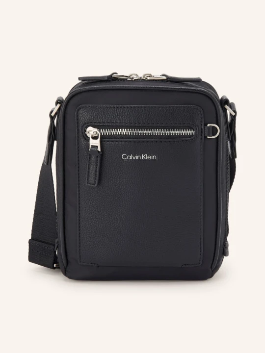 Obrázek produktu Calvin Klein Kabelka Přes Rameno Z Kombinace Materiálů černá / stříbrná