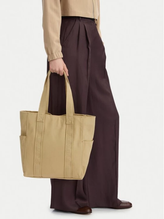 Obrázek produktu Calvin Klein Kabelka Webbing Strap Canvas Tote LV04F3463G Béžová